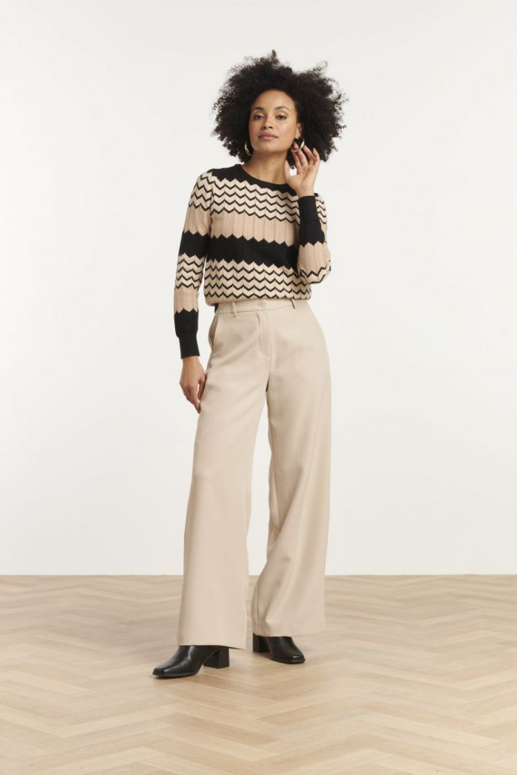 999-998-BLACK-MULTICOLOR beige/zwart