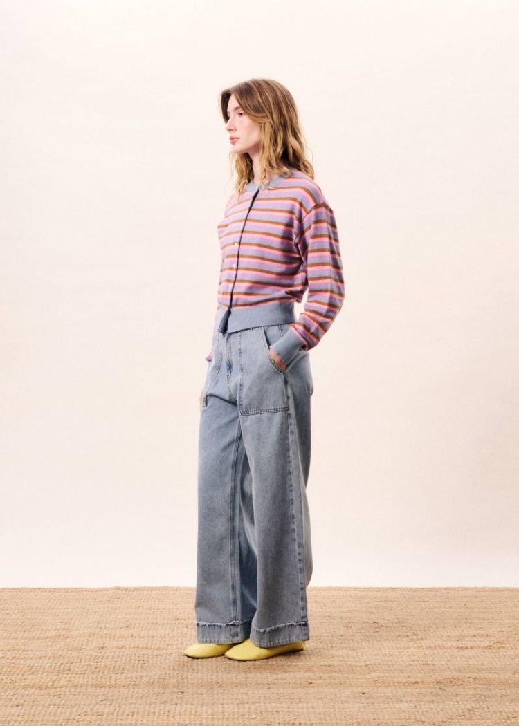 CHM26316-BLEU CLAIR lila/brik/rose