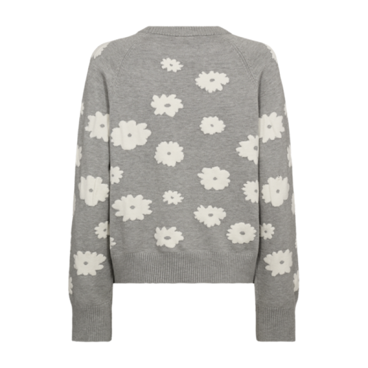 207335-L.GREY MEL W STAR OFF W lichtgrijs/wit