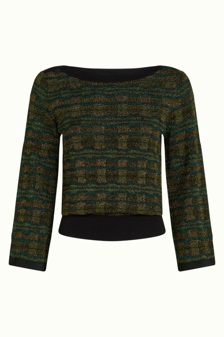 10788-001 BLACK zw/goud/groen