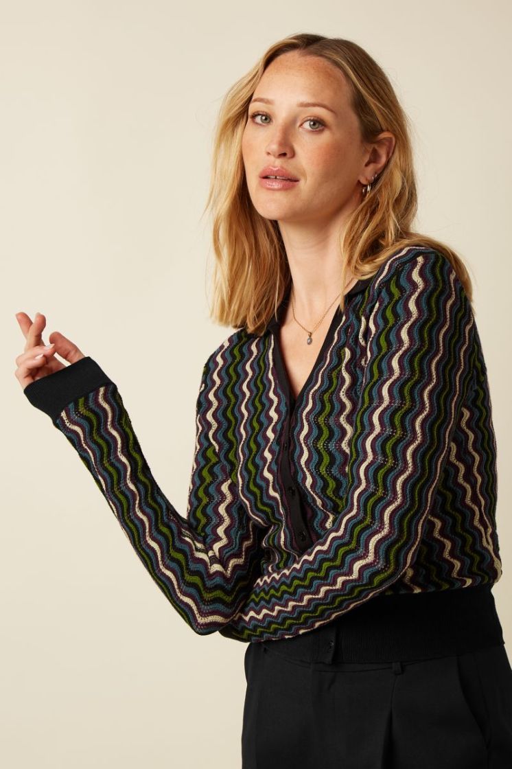 10890-001 BLACK zw/wine/groen/e
