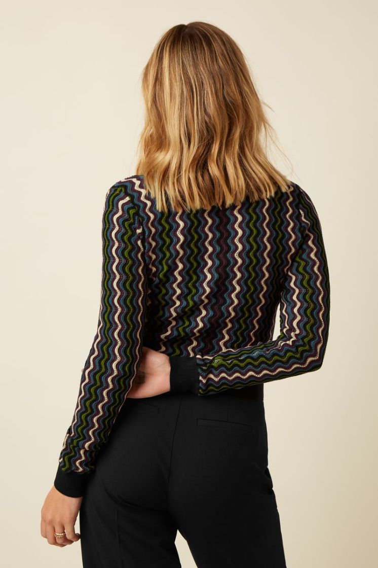 10890-001 BLACK zw/wine/groen/e