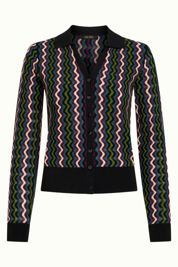 10890-001 BLACK zw/wine/groen/e