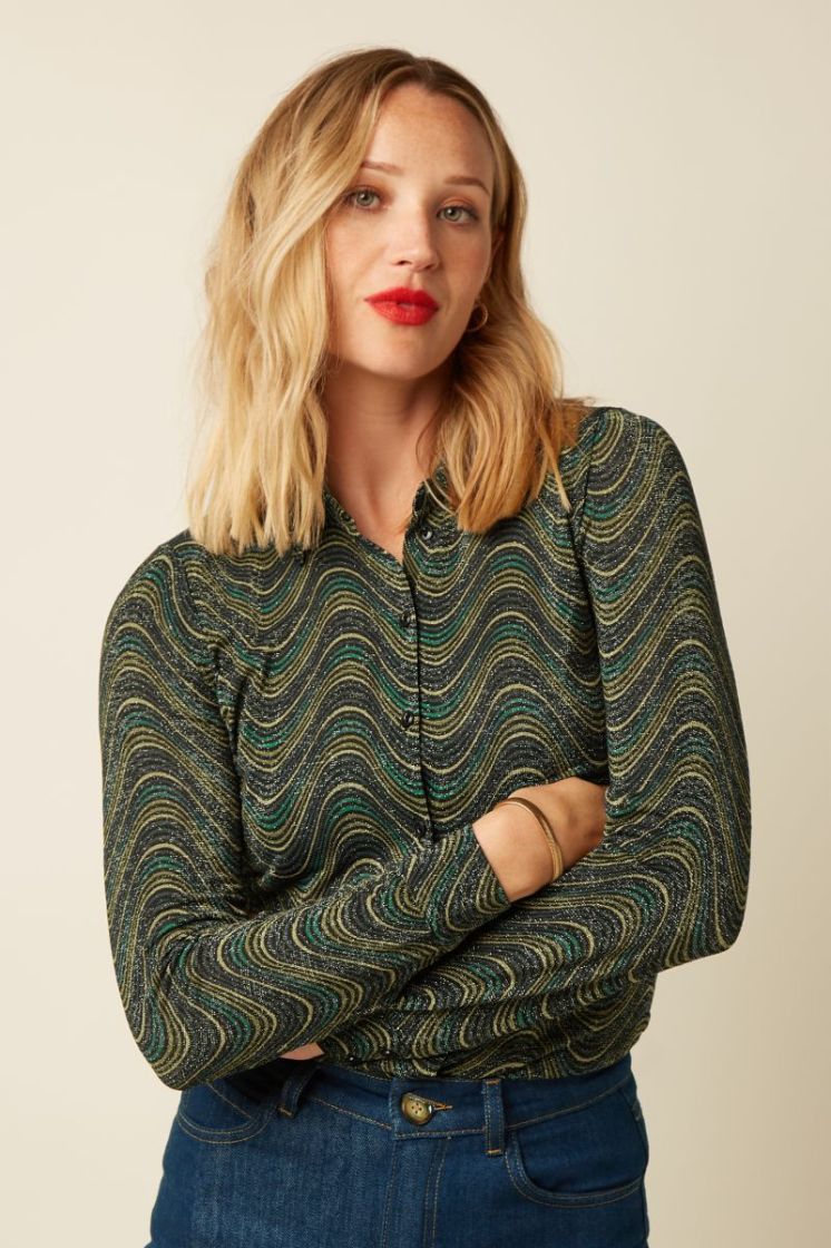 10924-999 MULTI COLOR zw/goud/petrol