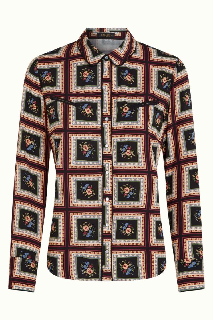 10988-001 BLACK zwart/wine/beig