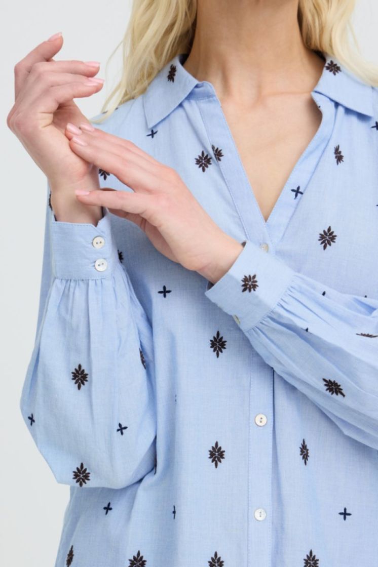 20819184-154030 CHAMBRAY BLUE l-blauw/bruin