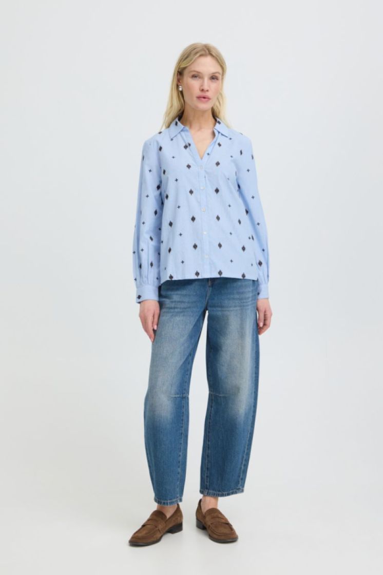 20819184-154030 CHAMBRAY BLUE l-blauw/bruin