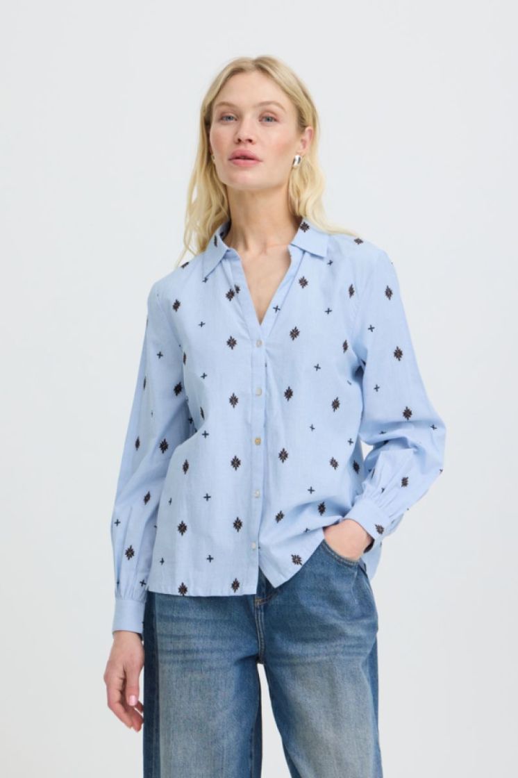 20819184-154030 CHAMBRAY BLUE l-blauw/bruin