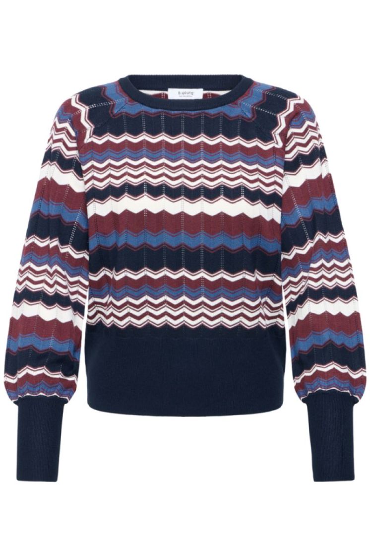 20819180-900009758 ZIG ZAG BRI wine/wit/d-blau