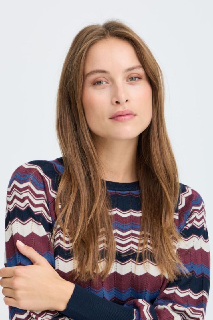 20819180-900009758 ZIG ZAG BRI wine/wit/d-blau