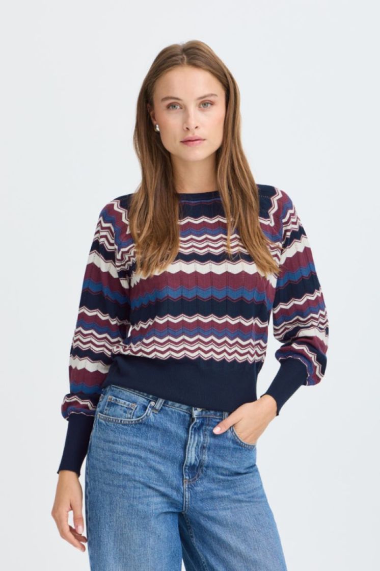 20819180-900009758 ZIG ZAG BRI wine/wit/d-blau