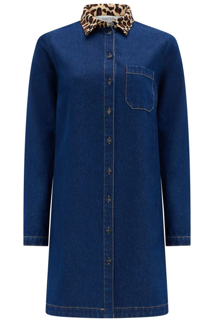 D1566-INDIGO DENIM LEOPARD COL dark denim