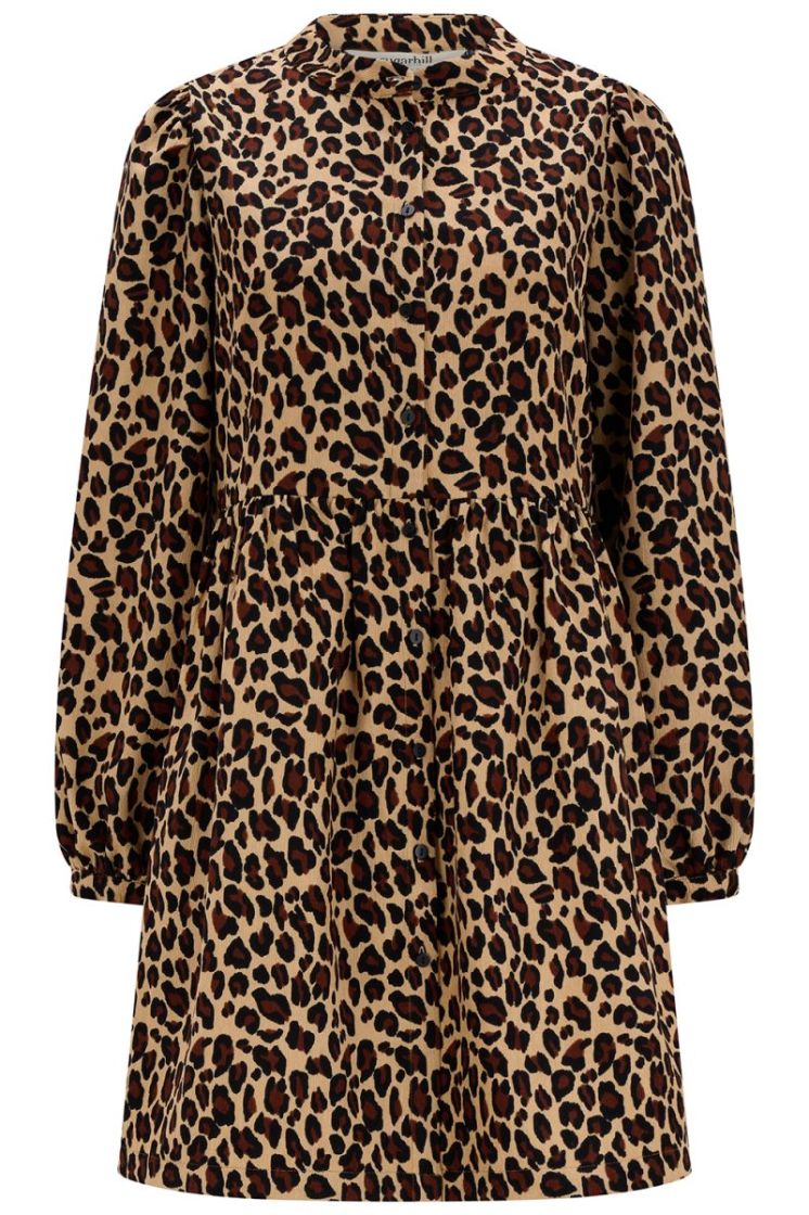 D1583-LEOPARD CORD beige/zwart