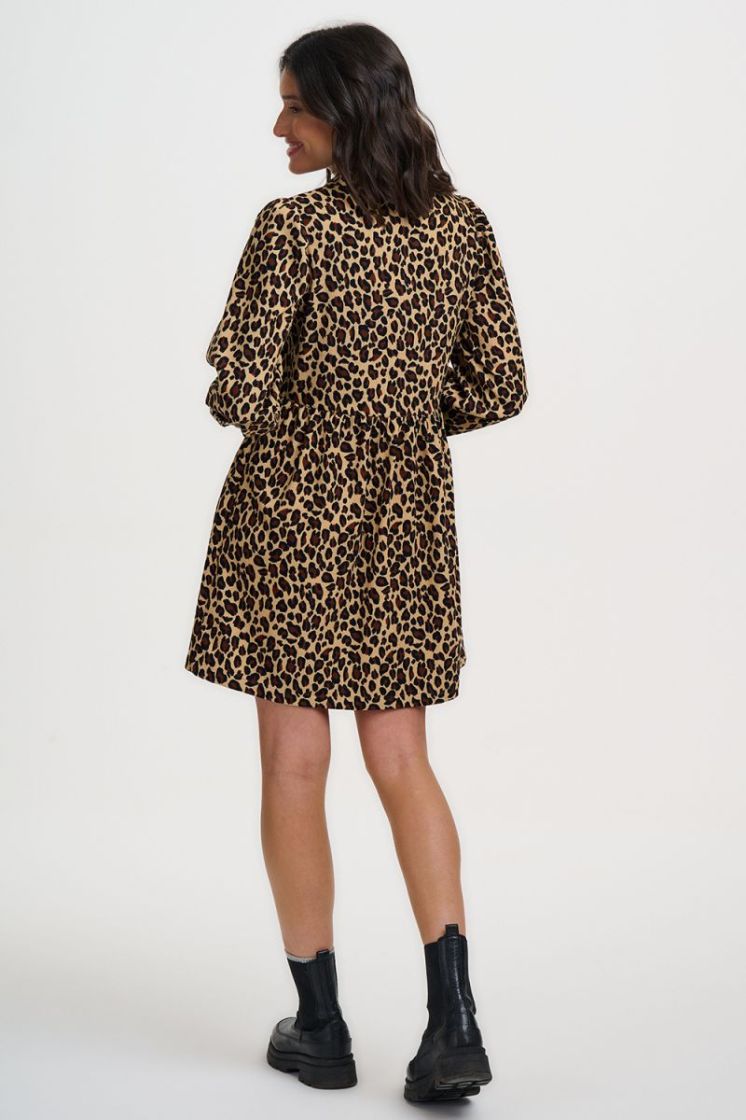 D1583-LEOPARD CORD beige/zwart