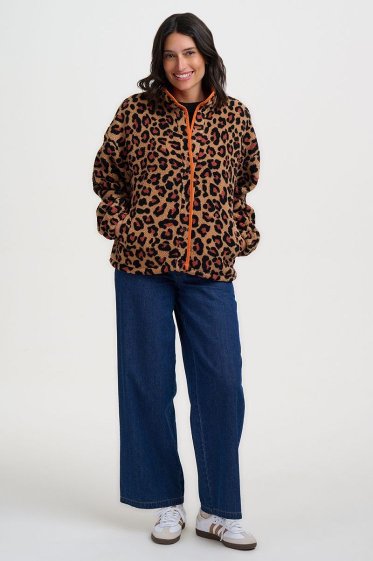 J0032-BROWN LEOPARD zwart/beige/ora