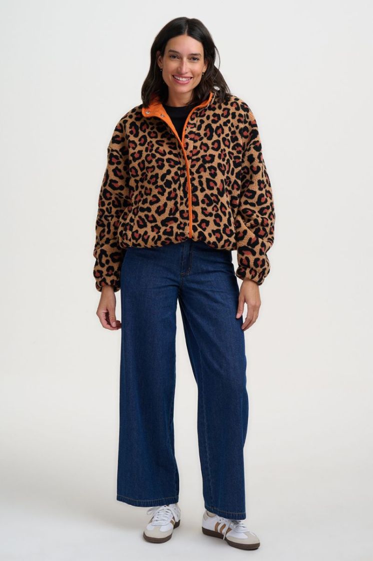 J0032-BROWN LEOPARD zwart/beige/ora