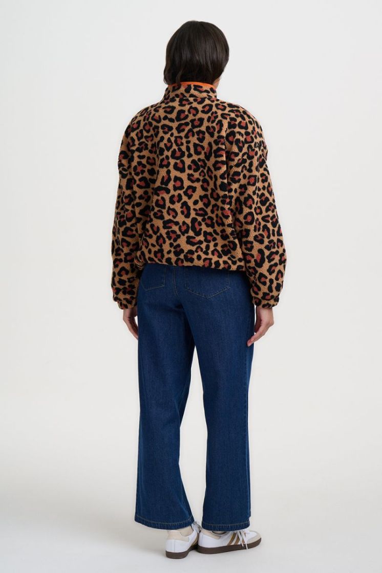 J0032-BROWN LEOPARD zwart/beige/ora
