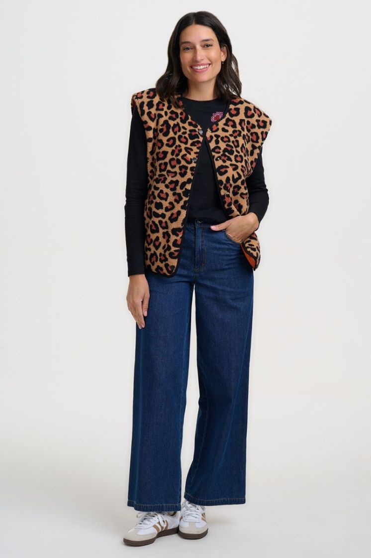 J0033-BROWN LEOPARD zwart/beige/ora