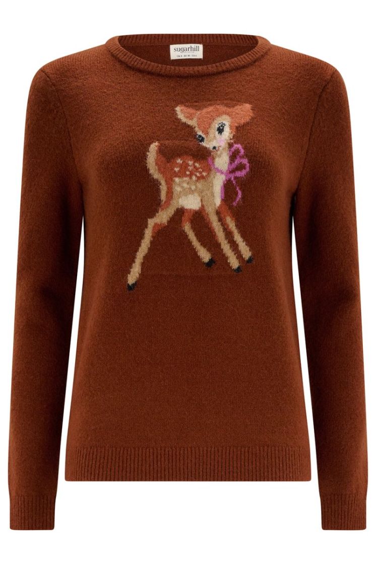 K1016-BROWN VINTAGE BABY DEER roestbruin