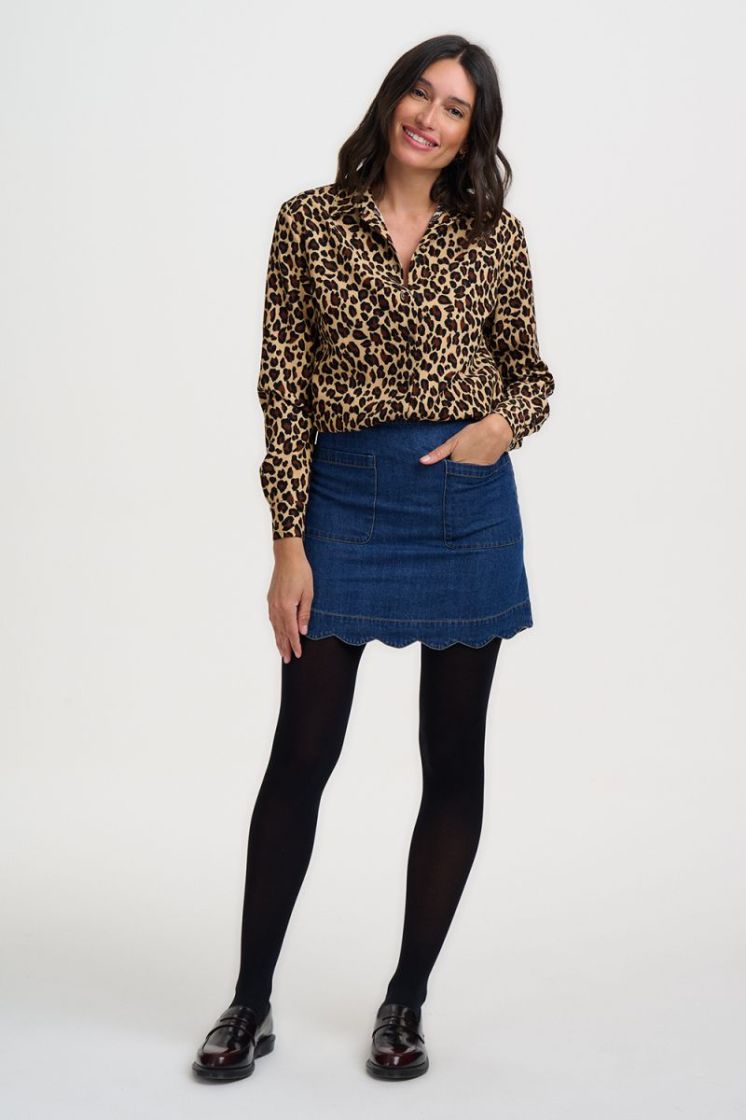 T1197-LEOPARD CORD beige/zwart