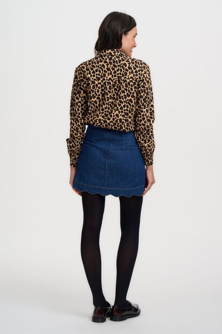 T1197-LEOPARD CORD beige/zwart