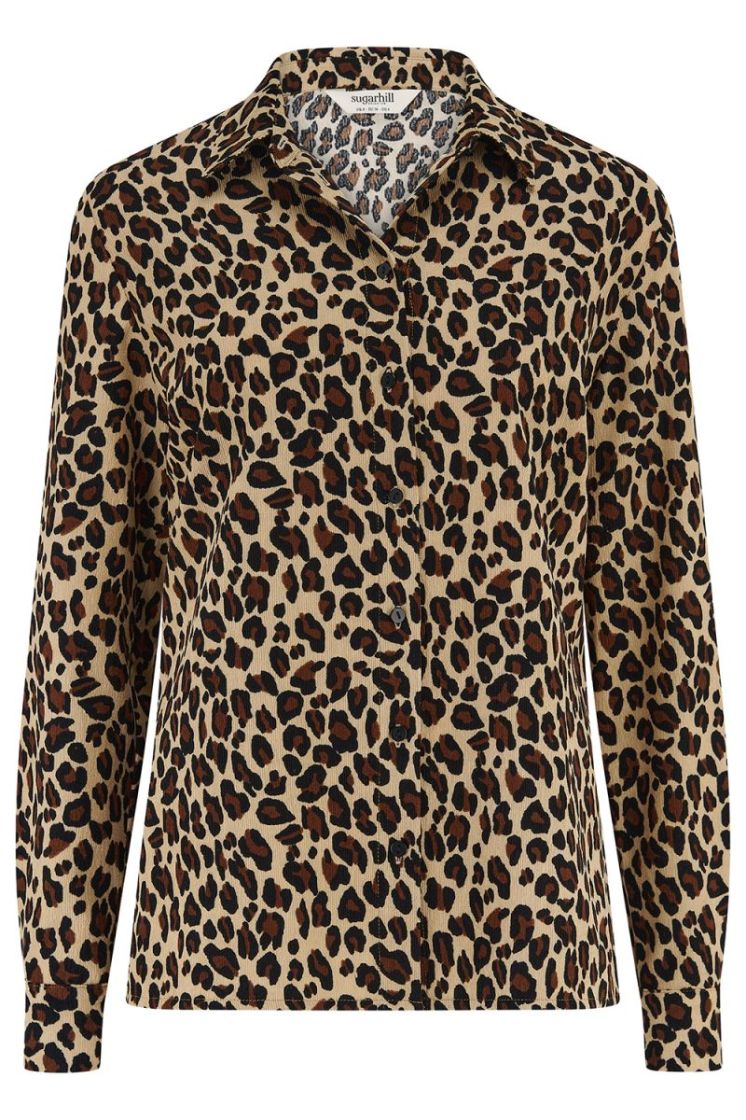 T1197-LEOPARD CORD beige/zwart